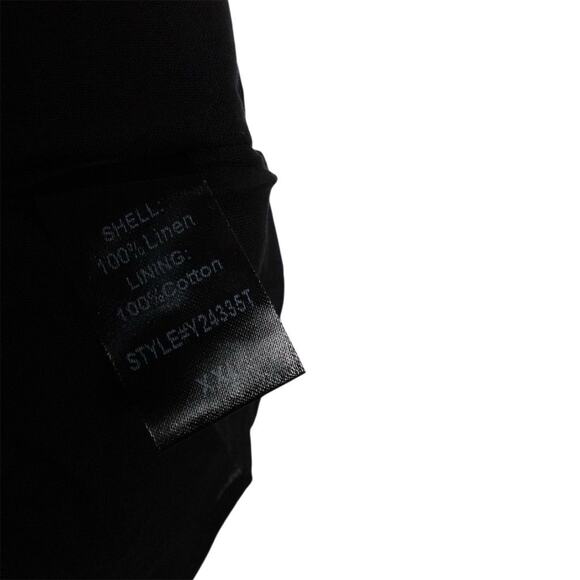 New Tuckernuck Pomander Place Womens 2XL Black Puff Sleeve Ares Mini Dress Linen - Picture 10 of 13